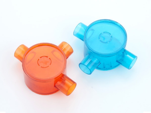 PVC紅藍透明圓通接線底盒 PVC紅藍透明圓通接線底盒