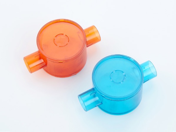 PVC紅藍透明圓通接線底盒 PVC紅藍透明圓通接線底盒